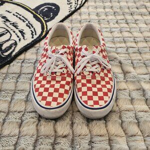 Vans Checkerboard Slides Vans Era Pro Shoes Red and White Mens Size 10.5 Unisex